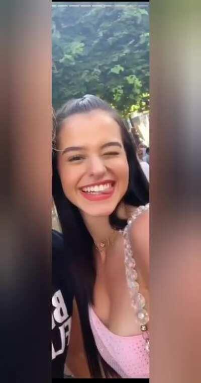 Prity sure this is the top of her nip jumping out