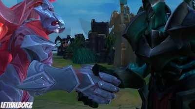 Aatrox and Mordekaiser bromance