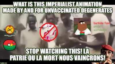 Le Burkina Faso Sankara détruit le démon de la putain d'araignée impérialiste non vacciné en une seule nuit