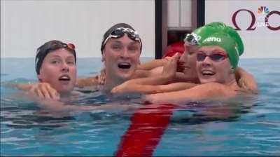 Tatjana Schoenmaker's reaction to realizing she just set a new world record