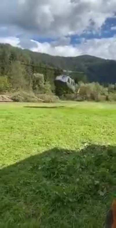 WCGW watching a helicopter land