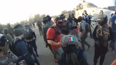 Kid gets full autoed during Air soft briefing