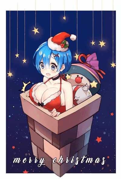 Christmas Rem (by @Ayamy_garubinu)