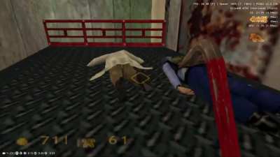 Reverse LOD on a dead scientist o Half Life for the PS2 lol.