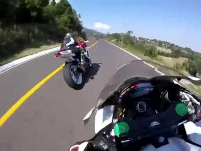 Treating roads like a racetrack...and then it happens