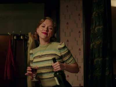 Your friend’s mom, Scarlett Johansson, returning to the dinner table after jacking you off in the kitchen