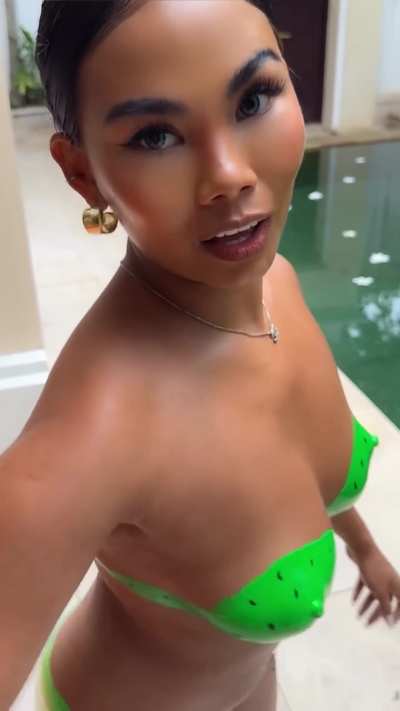 Body paint bikini challenge