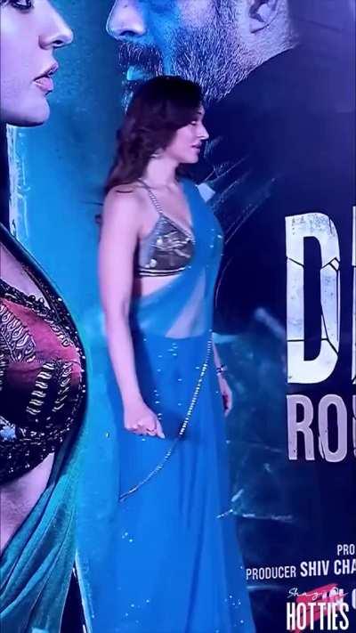 Guess who she is just by her dress if you don't know. Dressed like a proper roadside whore but she isn't. An B list actresses which needs expose for fame and work then she isn't that too. She is sister of T-Series owner Khushali Kumar. Just a teaser of wh