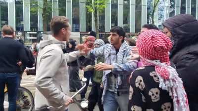 People in the Netherlands set up check points and stop people from riding their bikes