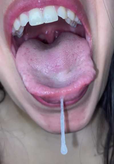 My tongue is wet so you can slip more easily! And to taste you.