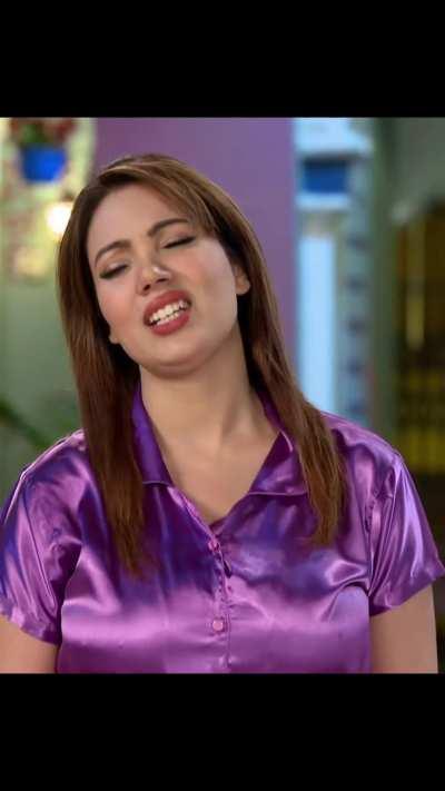 Babita bouncing boobs in Night Dress