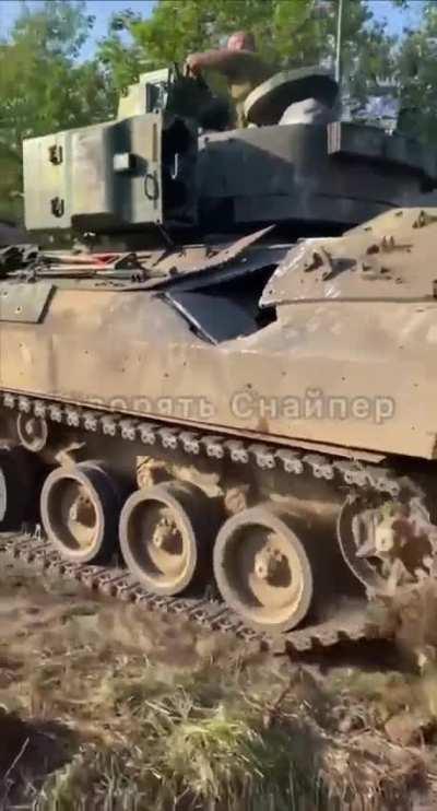 AFU's Bradley still going strong after apparently taking a massive hit from a T72