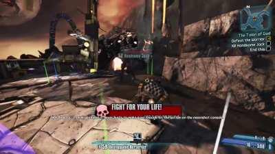 Handsome Jack gets revenge for the Warrior and then moonwalks