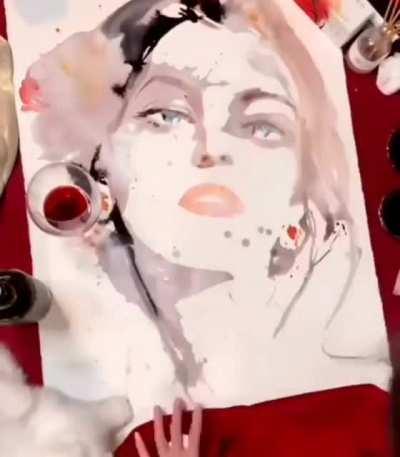 This artist uses wine to create mind-blowing art