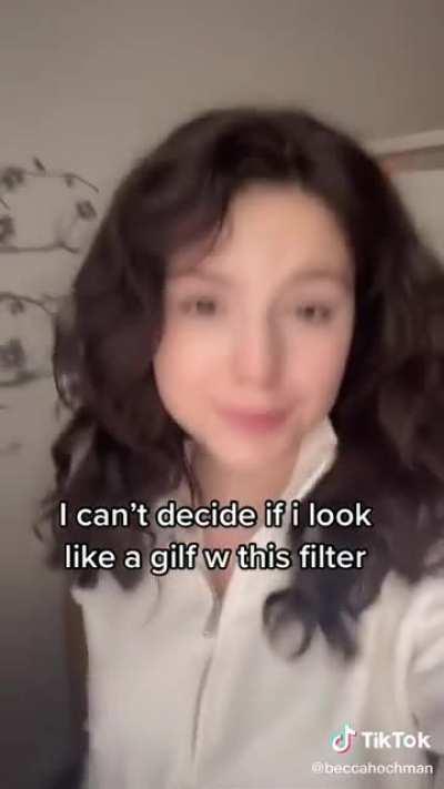 Becca having fun with filters