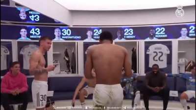 Locker room after clasico Win