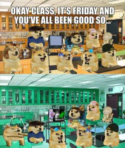 Le middle school science class has arrived