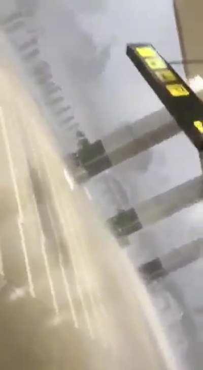 Peshawar Airport amidst a storm