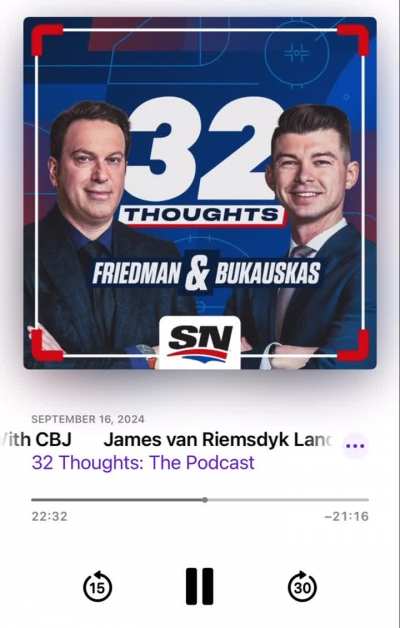 [Elliotte Friedman] on new 32 Thoughts re: the upcoming Amazon docuseries: 