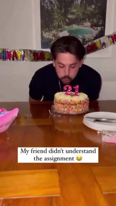 WCGW trying to face smash birthday boy in the cake