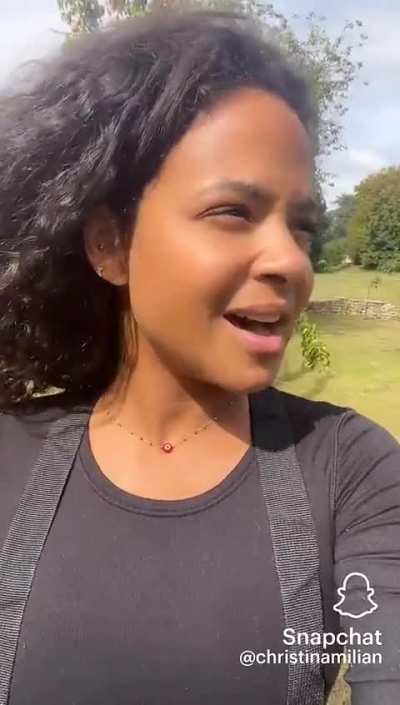 Ms Milian at her garden