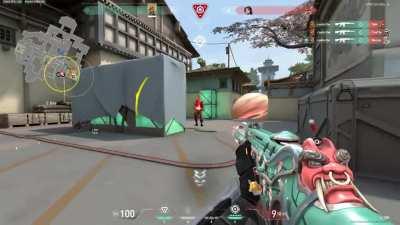 Pretty nasty 1v4 clutch defending the spike.