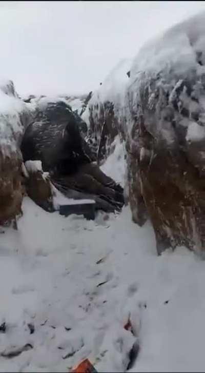 UA POV.Ukrainian soldier's video showing the trenches in the Bakhmut direction.