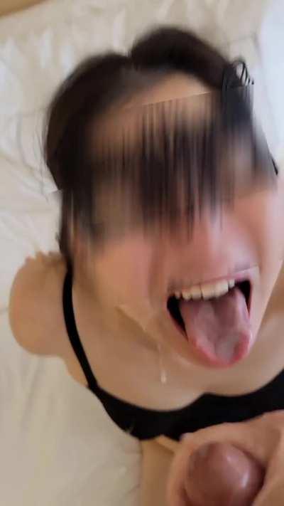 Doggy to Big Cumshot on her oh-so-happy face