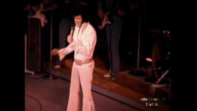 Elvis singing 'you gave me a mountain' on stage in Las Vegas, September 1972