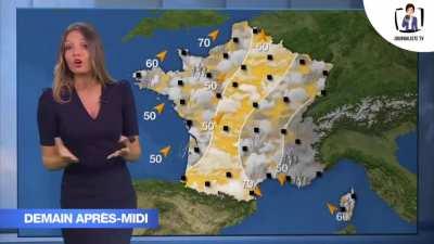 je l'avai déjà vu mais jamais avec la présentatrice m6 meteo