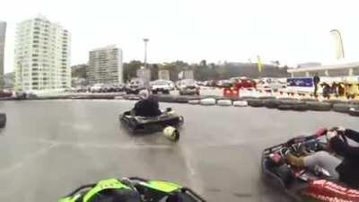 Taking a selfie in the middle of the track