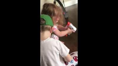 INFANT SHOOTS HERSELF IN THE HEAD (SHOCKING 😲😲😲)