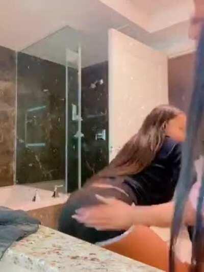 I never seen her with this much clothes on...