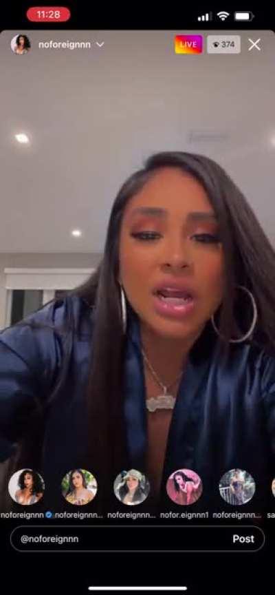 Noforeignnn IG live 06/27 PT 3 😚