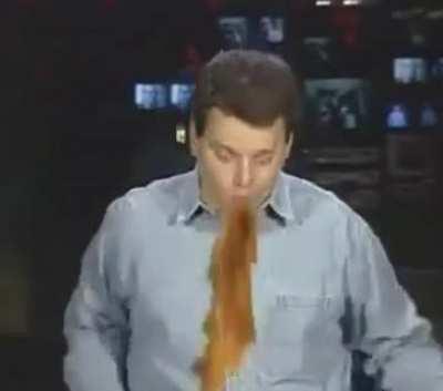 Fastest vomiting ever televised