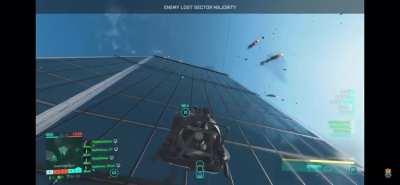 MuffinFuzz takes out a helicopter with a hovercraft.