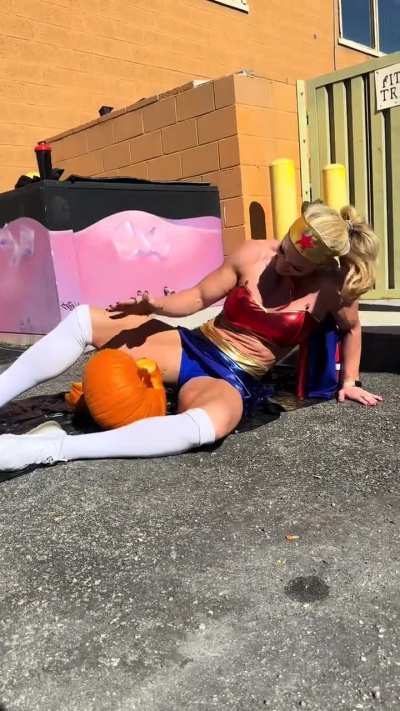 Crushing a Pumpkin! the hard way