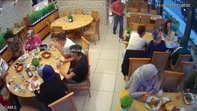 A car hits a restaurant in Turkey