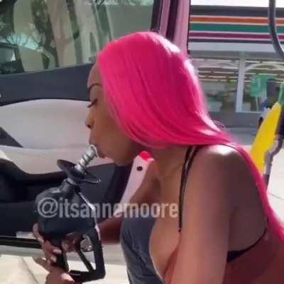 Blowing the gas pump