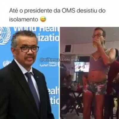 Desistiu da quarentena