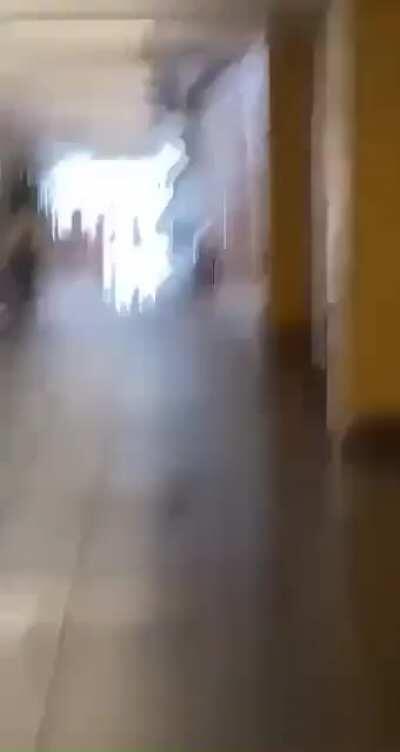 Pipe burst in one of the dorms at my university. They evacuated everyone to the student union.