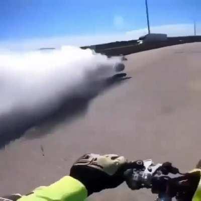 WCGW trying to use bike as ramp