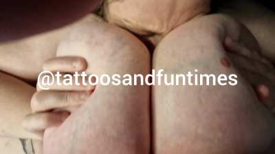 Riding and smothering titfuck OC