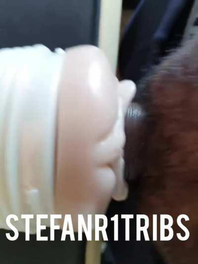 Deep fucking my fleshlight