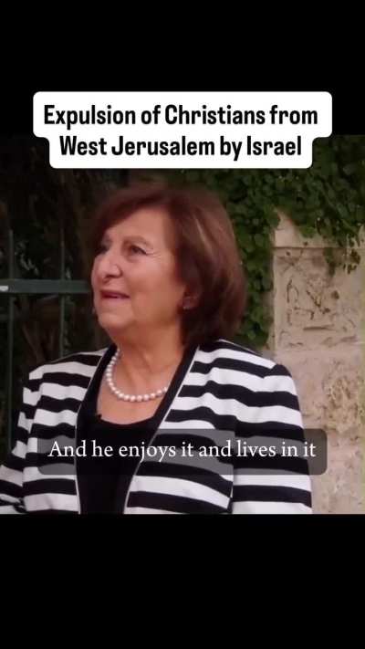 Beween 1947-1948, around 20,000 Christians fled or were expelled by Israeli forces from West Jerusalem.