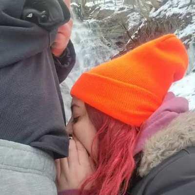 working on her deepthroat skills as we chase waterfalls 🤤