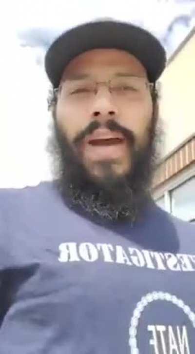 Qanon dumbfuck at a vaccination center yells at people that the vaccine will kIlL tHeM!