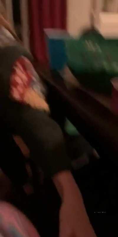 Bathroom threesome at a house party