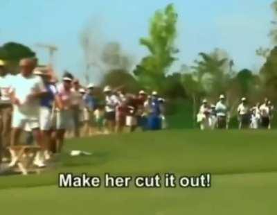 Letting a regular golfer play in a tournament 