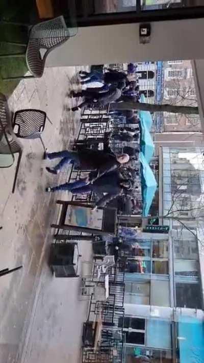 Leicester City fans in Nottingham today